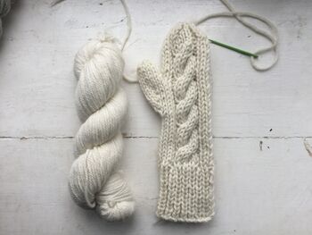 Melrose Mittens Knitting Kit, 4 of 6