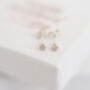 Tiny Grey Diamond Studs In Sterling Silver, thumbnail 1 of 4