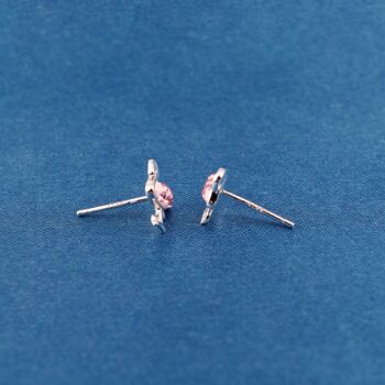 Flamingo Cz Sterling Silver Stud Earrings, 5 of 7