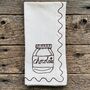 Set Of Six Embroidered Food Preserves Napkins, thumbnail 7 of 11