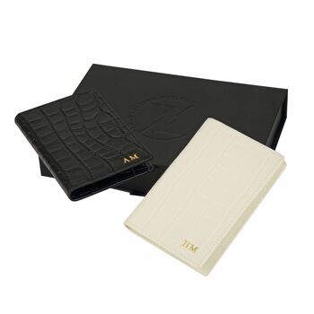Personalised Leather Passport Cover Set, 2 of 11