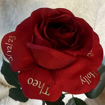 Personalised Fabric Rose Ideal Engagement Wedding Gift, 5 of 6