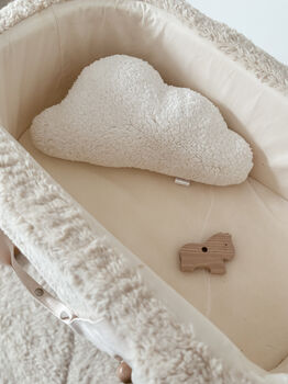 Teddy Cloud Cushion Set Neutral Nursery Decoration, 4 of 4