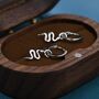 Snake Huggie Hoop Earrings In Sterling Silver, thumbnail 7 of 11