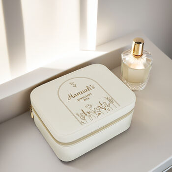 Personalised Floral Arch Travel Jewellery Box, 4 of 7