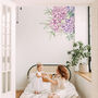 Hydrangea Floral Corner Wall Sticker, thumbnail 2 of 4