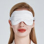 Silk Sleep Mask Eye Mask 100% Pure Soft Mulberry Silk White Luxury Travel Gift Blackout Hypoallergenic, thumbnail 1 of 5