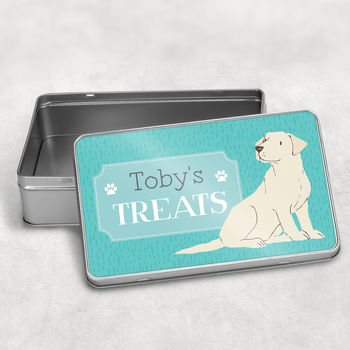 Personalised Labrador Dog Treat Tin All Colours, 3 of 3
