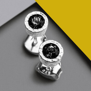 Black Spinel Sterling Silver Jewellery Set, 3 of 6