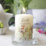 Floral Personalised Anniversary Or Wedding Candle, thumbnail 4 of 9