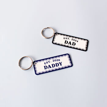 The Year You Became My Daddy Personalised Keyring, 4 of 6