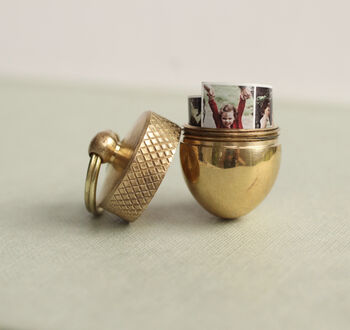 Acorn Photo Locket Keyring, 3 of 6