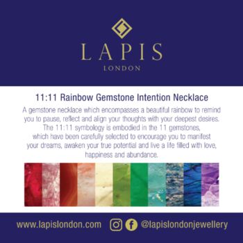 11:11 Rainbow Gemstone Intention Necklace, 8 of 10