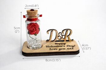 Personalised Red Rose Gift Valentine’s Day Keepsake, 2 of 3
