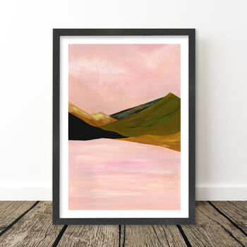 Pink Sky Mountain Landscape Set Of Three, 9 of 10