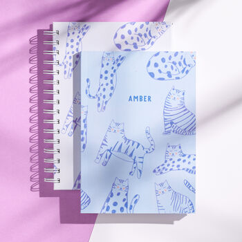 Personalised Cat Print Notebook, 5 of 8