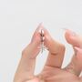 Moonstone Starburst Huggie Hoop Earrings, thumbnail 2 of 10