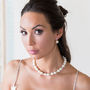 Jackie O Large Crystal Pearl Bridal Necklace, thumbnail 1 of 4
