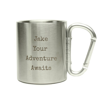 Personalised Message Stainless Steel Camping Mug, 4 of 7
