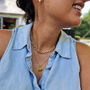 Bold Textured 18k Gold Vermeil Plated Link Necklace, thumbnail 2 of 7