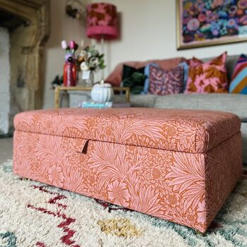 Coffee Table With Storage In Morris And Co Marigold, 4 of 4