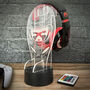 Personalised Racing Helmet Neon Light Up Gaming Headphone Stand, thumbnail 5 of 5
