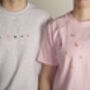 Unisex Hand Embroidered Pink Food T Shirt, thumbnail 11 of 12