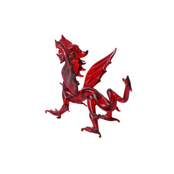 Artisan Glass Welsh Dragon In Gift Box | Decoration | Collectable | Gift For Home, 3 of 5