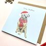 Festive Border Terrier Christmas Card, thumbnail 2 of 2