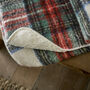 Luxury Faux Mohair Sherpa Throw 130x160cm Kinross Red, thumbnail 2 of 3