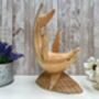 Wooden Dolphin Wine Bottle Holder Hand Carved Dolphin, thumbnail 7 of 7