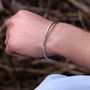 Sterling Silver Adult 65mm Hollow Torque Bangle, thumbnail 1 of 3