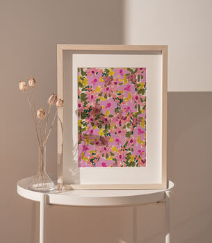 Hot Pink Ditsy Flower Print, 4 of 4