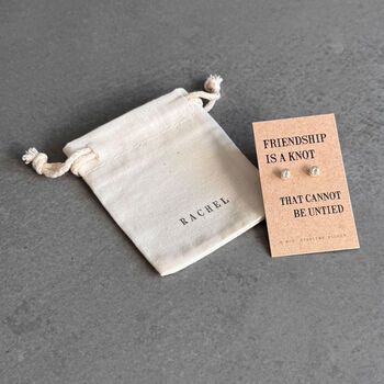 Friendship Knot Sterling Silver Earrings, 2 of 12