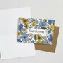 Blue Floral Thank You Card, thumbnail 2 of 3