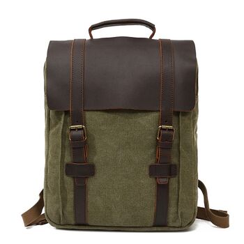 Canvas And Leather Backpack, 3 of 12