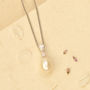 Pearl And Teardrop Necklace, thumbnail 2 of 4