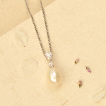 Pearl And Teardrop Necklace, 2 of 4