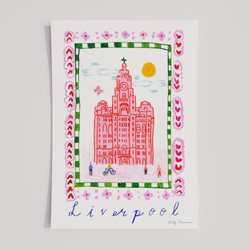 Royal Liver Building Art Print, Liverpool Landmark Scene, 3 of 7