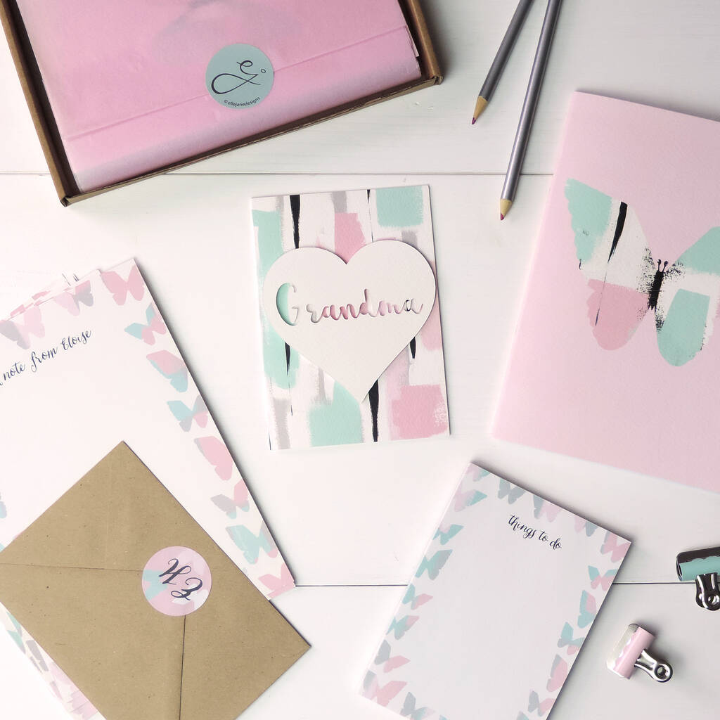Personalised Letterbox Stationery Set For Her By Elle Jane Designs