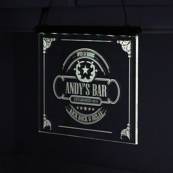 Personalised LED Hanging Bar Sign, 4 of 12