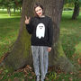 Ghost Unisex Halloween Sweatshirt Jumper, thumbnail 2 of 7