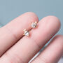 Sterling Silver Crystal Halo Stud Earrings, thumbnail 1 of 9