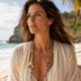 Golden Starfish Layered Beaded Statement Necklace, thumbnail 2 of 3