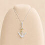 Personalised Sterling Silver And Gold Infinity Anchor Pendant Necklace, thumbnail 3 of 8
