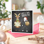 Rudolph Map Funny Santa Christmas Card Rude Cheeky, thumbnail 4 of 4