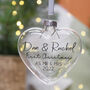 First Married Christmas Glass Bauble Keepsake, thumbnail 1 of 12
