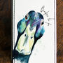 Inky Mallard Wallet Phone Case With Optional Message, thumbnail 2 of 7