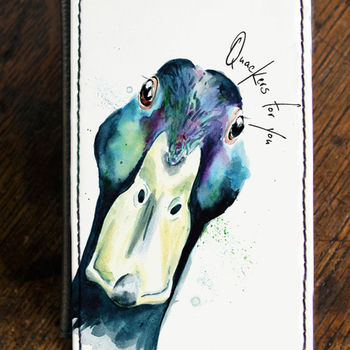 Inky Mallard Wallet Phone Case With Optional Message, 2 of 7