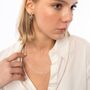 Chunky Hoop Earrings In Sterling Silver, thumbnail 7 of 9